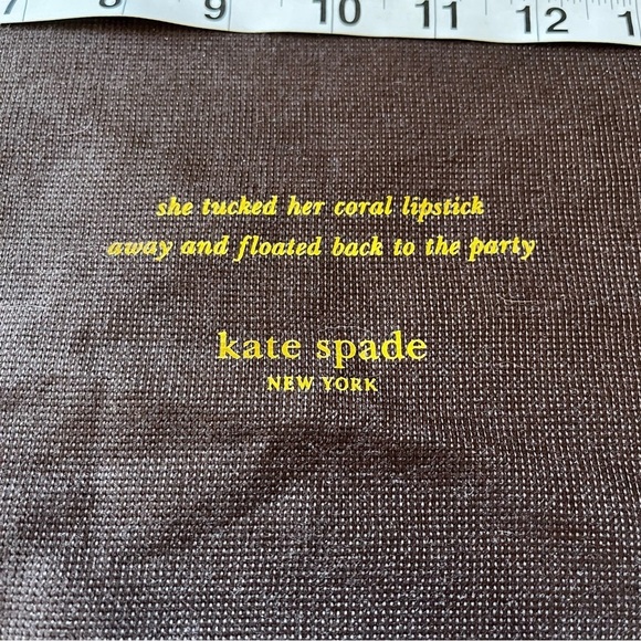 Kate Spade Brown Dust Cover Bag Brown Large 19"x17" Pink Drawstring - Picture 2 of 3